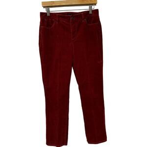 Talbots Heritage Rust Red Colored Corduroy Pants Size 10 Petite 10P